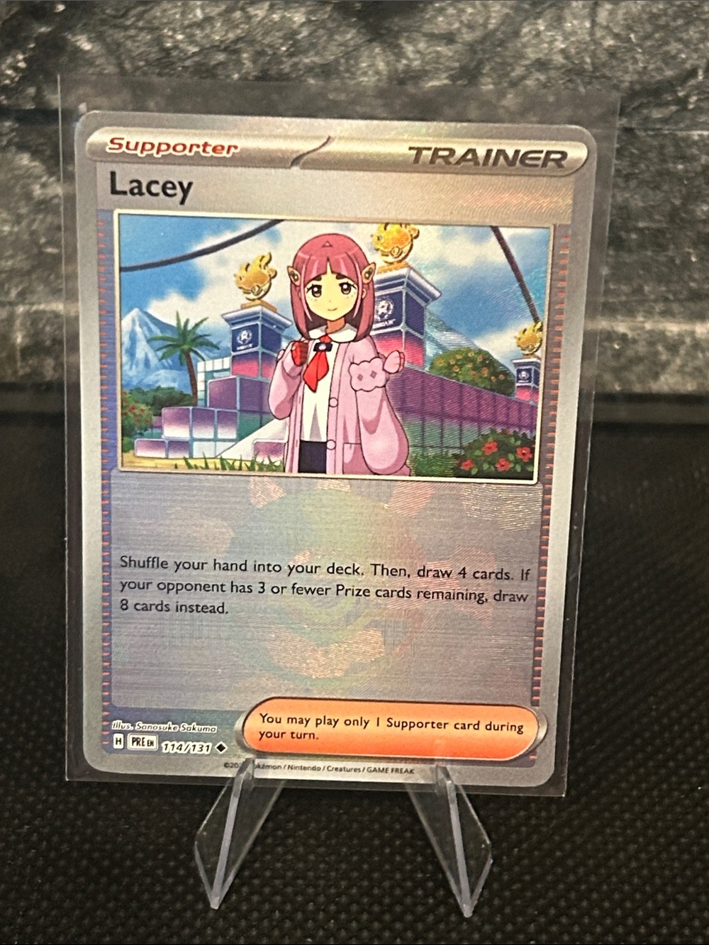 Pokemon Lacey Pokeball 114/131 Holo from Prismatic Evolutions M/NM‎